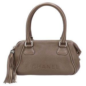 Chanel Fringed Leather Handbag Brown